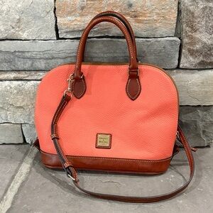 Dooney & Bourke Coral Leather Pebble Grain Satchel
